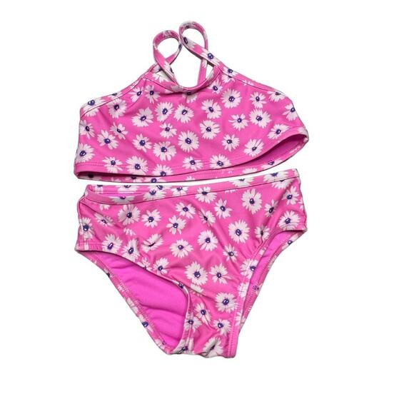 Gap Kids Swim Top and Bottom set Pink Daisy Size 4 - Picture 1 of 4